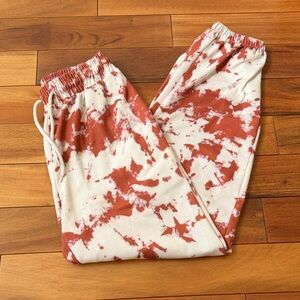 SHEIN Copper and White Tie-Dye Joggers